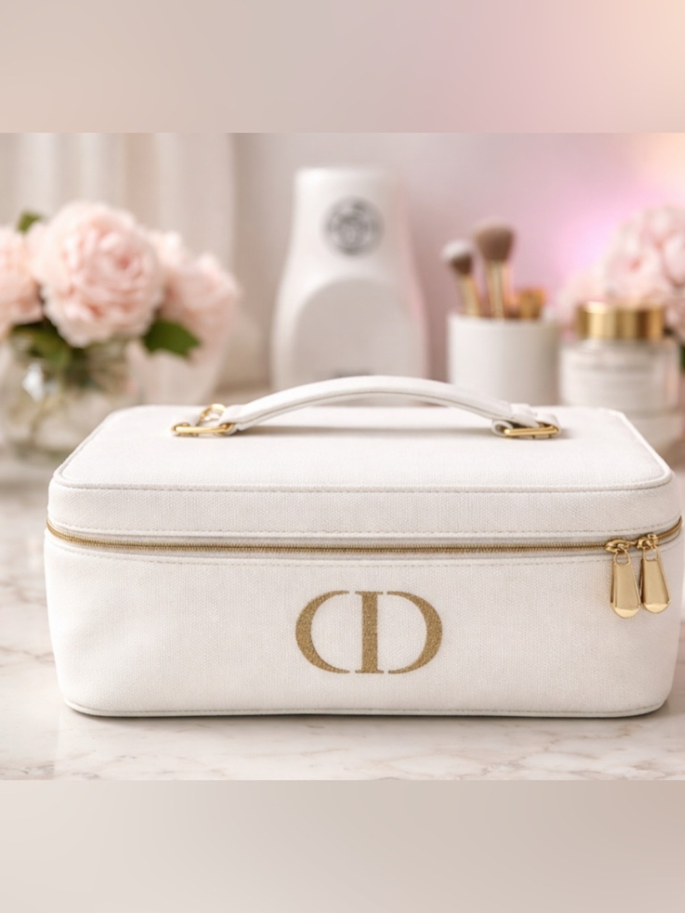 Christian Dior large Vanity Canvas  Storage